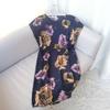 Multi-Color Silk Cotton Dress Home Wear Shoelace round Collar Skirt Special Treatment Rayon Nightdress for Women