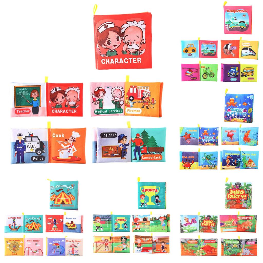 Baby Interactive Cloth Book Early Education Toy Animal Number Cognition Baby Cloth Book