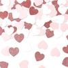 100pcs/bag Glitter Rose Gold Pink White Love Heart Confetti Birthday Party Table Decoration Engagement Wedding Party Supply