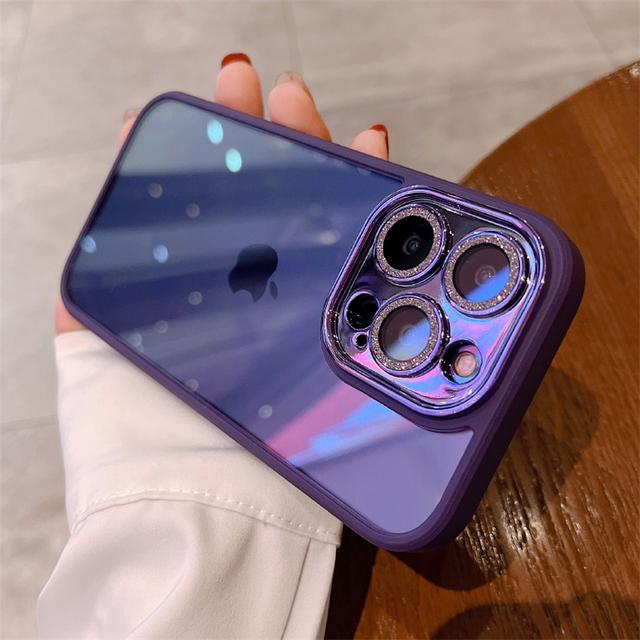 

Роскошный прозрачный чехол для телефона с блестками и бриллиантами для Iphone 14 13 12 11 Pro Max 14 Plus 11, защита объектива, противоударный чехол-бампер For iPhone 14Pro Max
