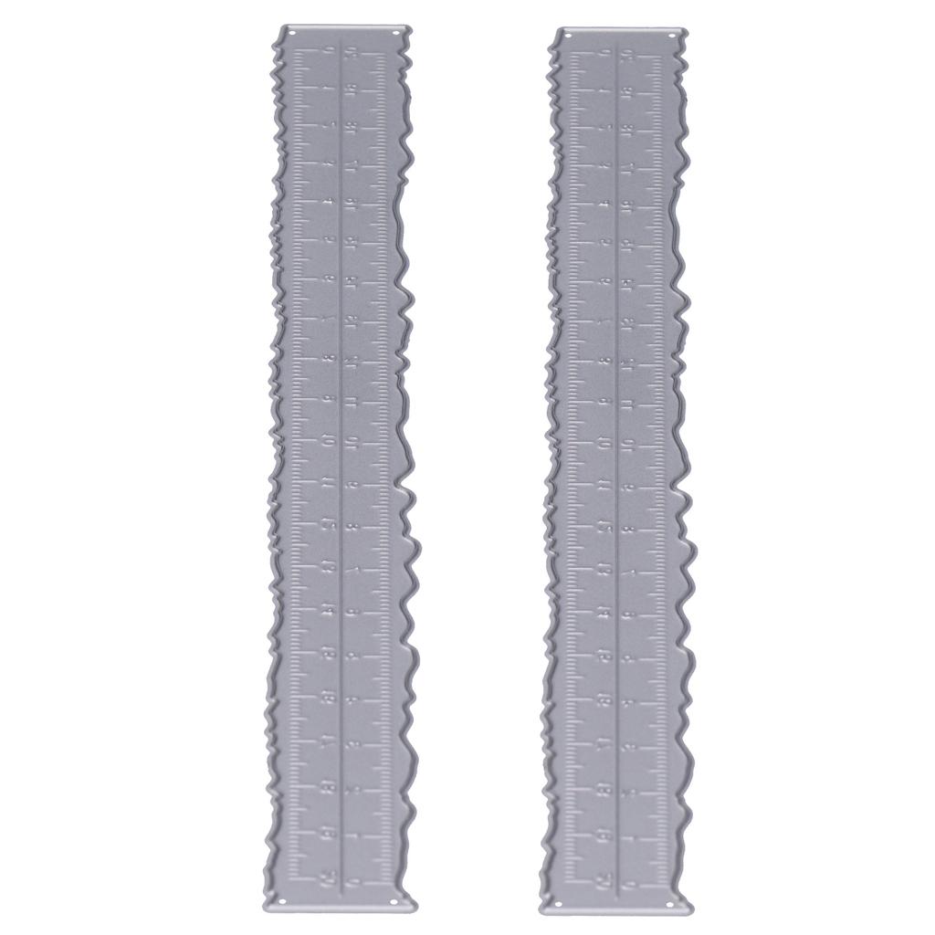 2pcs Curve Rulers Metal Lightweight Embossing Cutting Template for Craft Album Decoration