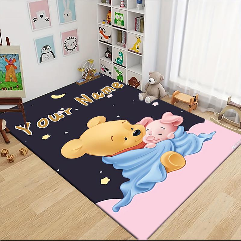 Custom Name "Space Adventure Winnie" Carpet Rug Customizable Soft Washable Anti-Slip Home Living Room Sofa Mats Personalized Rug. 0909392