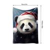 Tuniu Cute Panda Fleece Blanket Soft Warm Throw Blanket for Sofa Bed Room Gift