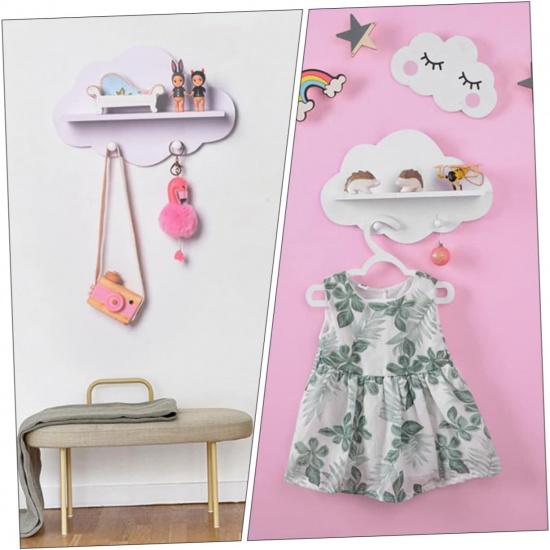 Wall Hanging Rack with Creative Coat Hooks for Porch Storage Home Decor Shelf for Organizing Sundries Living Bedroom Entryway