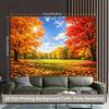 2D Vibrant Colorful Autumn Leaves Nature Backdrop Cloth
