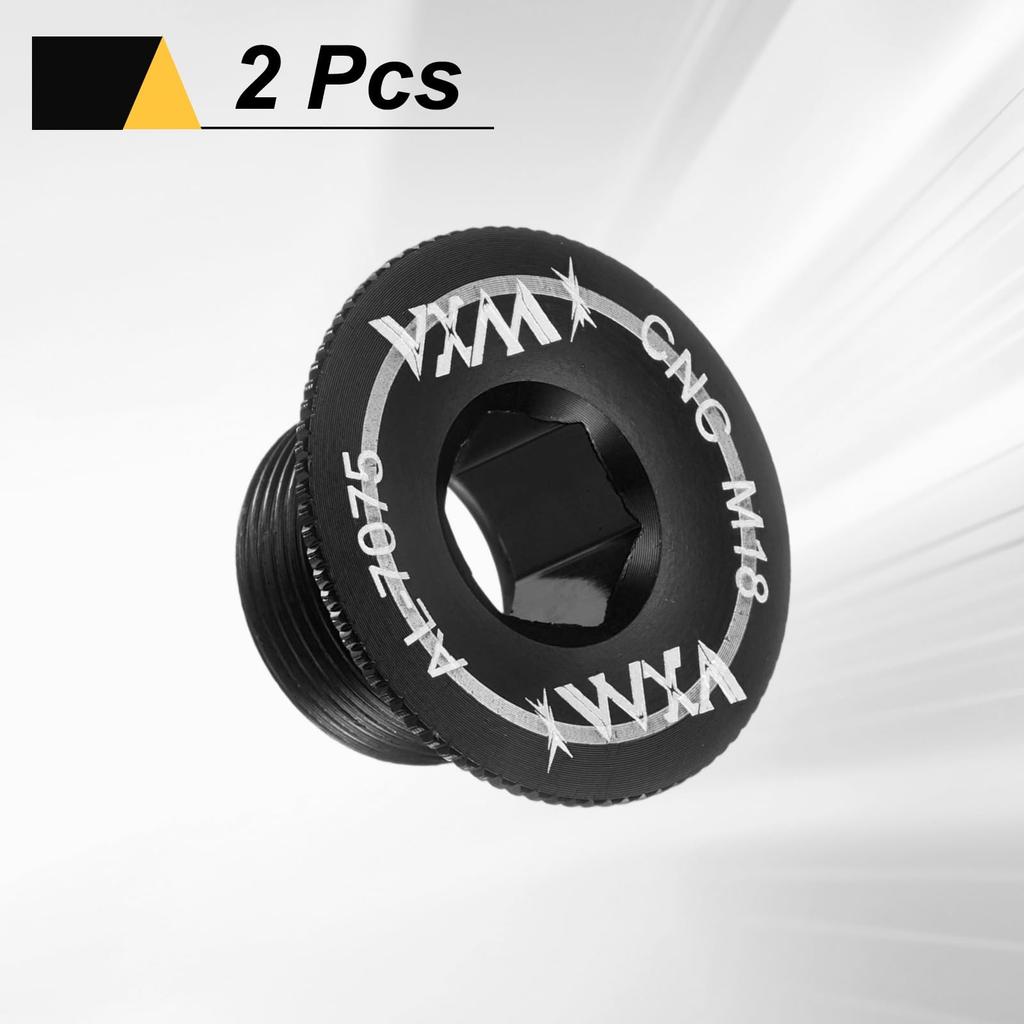 uxcell 2pcs M18 Aluminum Alloy Crank Cover Screw Bicycle Crank