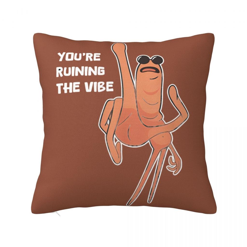Dangerous Pillowcases Polyester Room Marcus The Worm Meme Cushion Case Creative Decorative Pillow Cover 4545