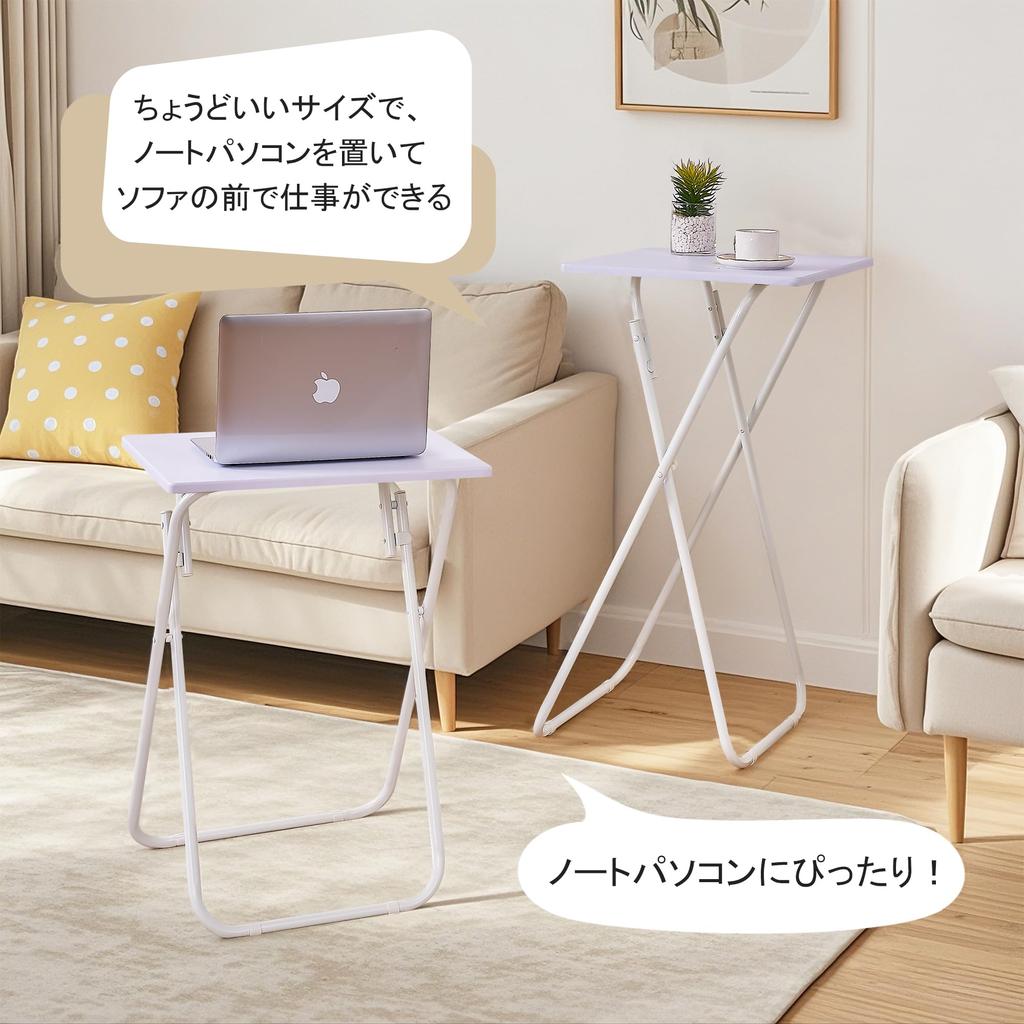 VECELO Mini Folding Side 50cm Wide x 45cm Deep x 70cm Perfect for Simple Dining Office Folding Coffee and High Tables for Working from Home Table,