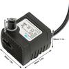 Mini pompe à eau submersible - AIMOONSA - Réglable - Silencieuse - Étanche IPX8 - Prise EU 220-240V