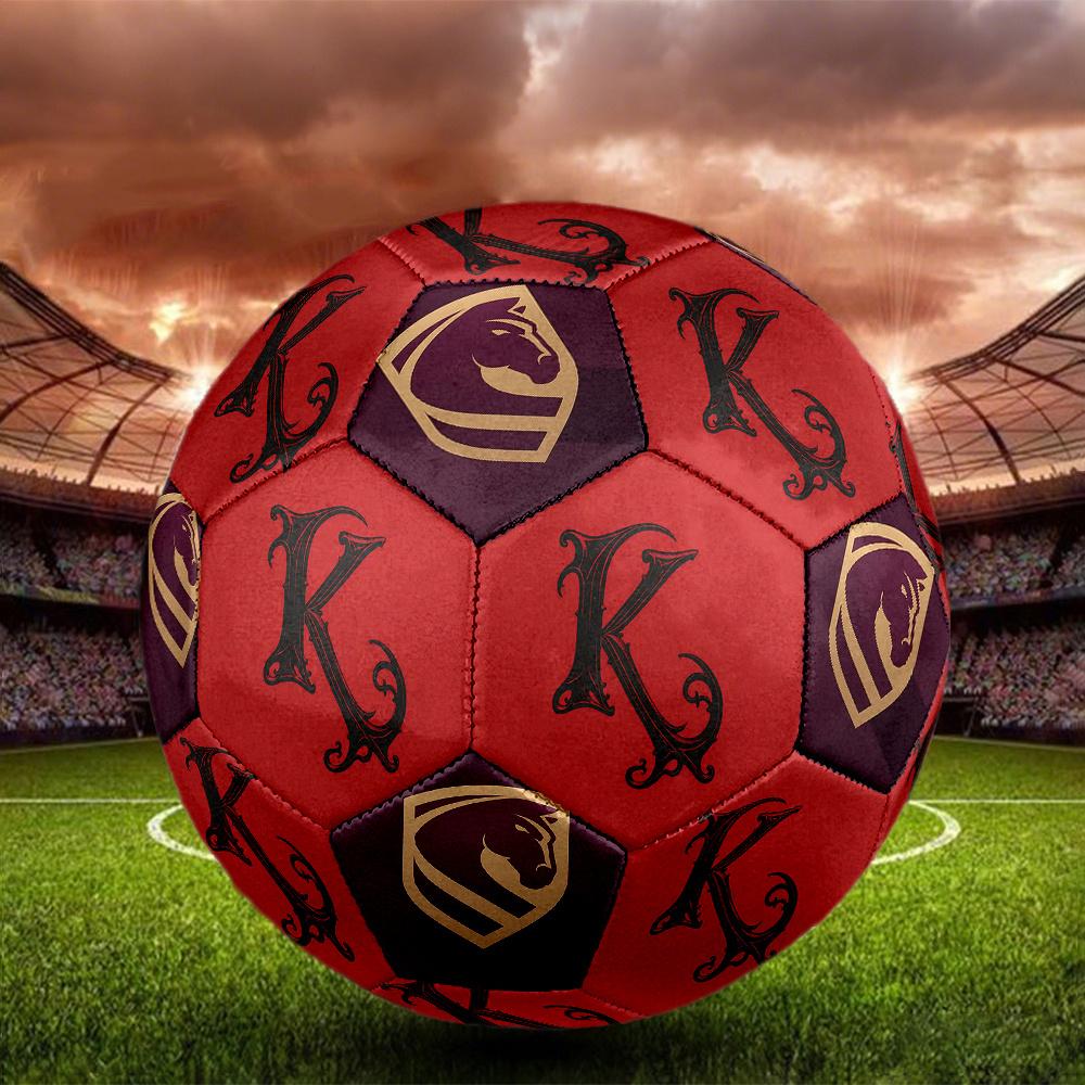 1PC Elegant Letter K Equestrian Shield Emblem Soccer Ball Size 5 Football Machine Sewn Indoor/Outdoor Universal Football S89