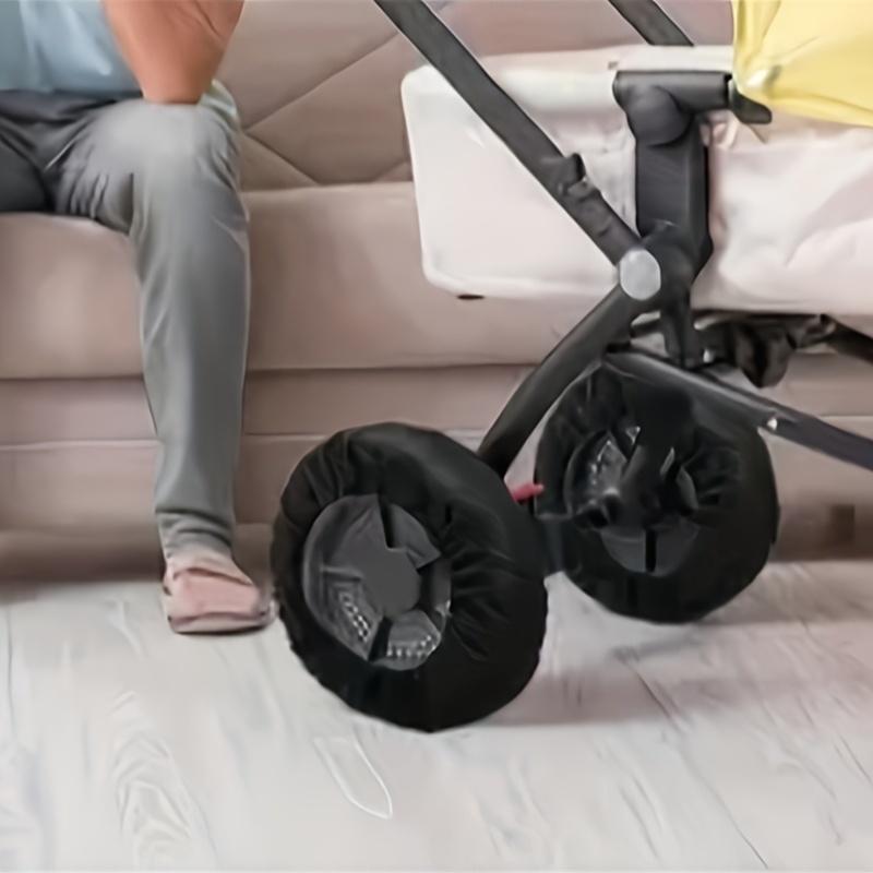2pcs Young Stroller Wheel Covers, Made of Polyester for Dust Protection, Easy To Clean for Home Entry Use, Suitable for Outdoor Return, Dustproof