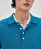 THEKNITCOMPANY Orea Scali Polo Shirt - Peacock Blue