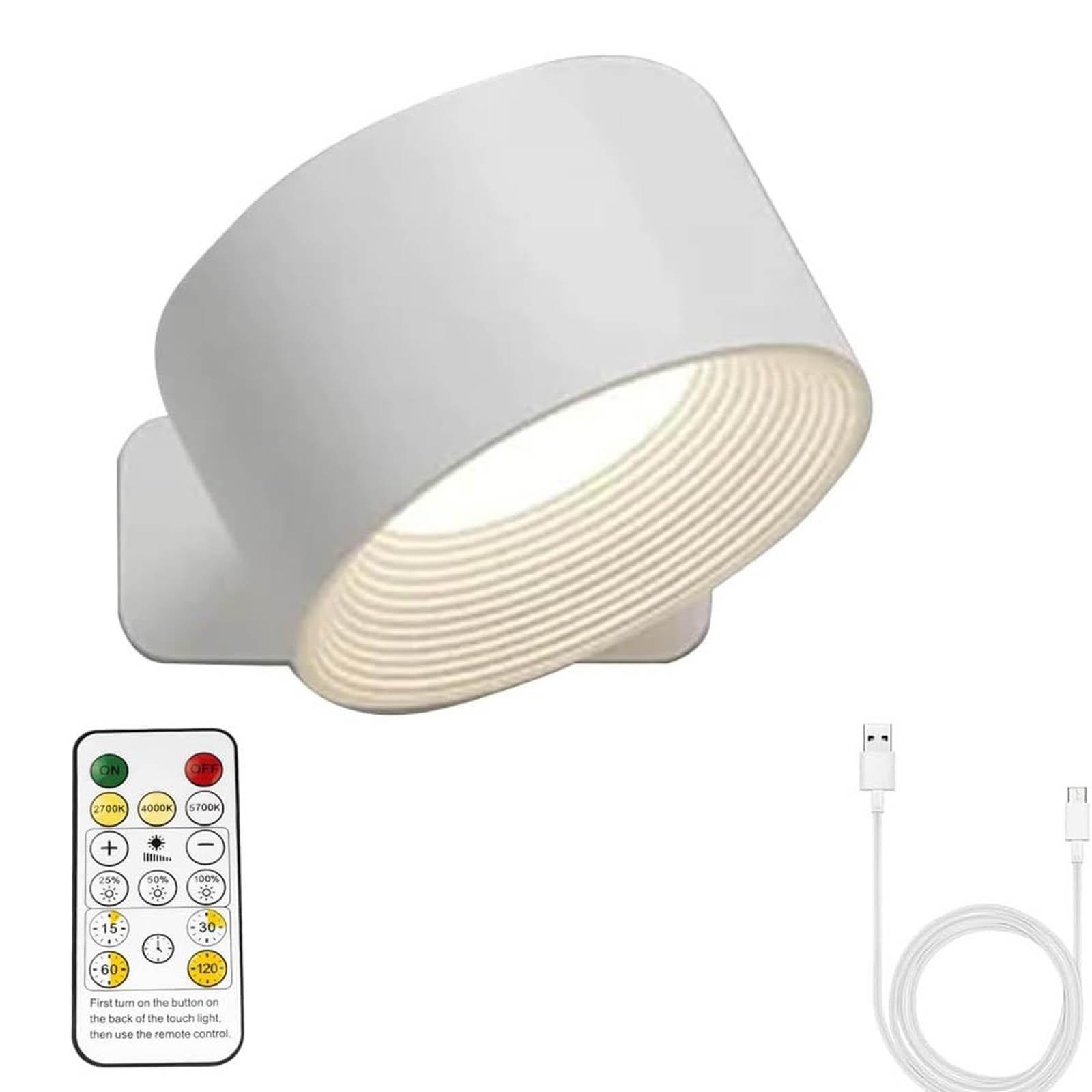 

USB-зарядка настенный светильник светодиодный прикроватный светильник для чтения книг перезаряжаемый портативный регулируемый ночник магнитный светильник для шкафа One Size белый