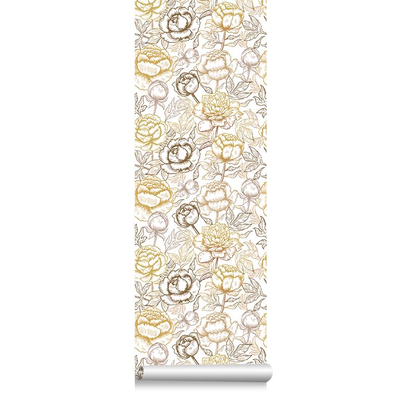 Frische Blume Selbstklebende Tapete Wohnzimmer Schlafzimmer Küche Wandrenovierung Heimdekor Aufkleber Möbel Makeover Aufkleber