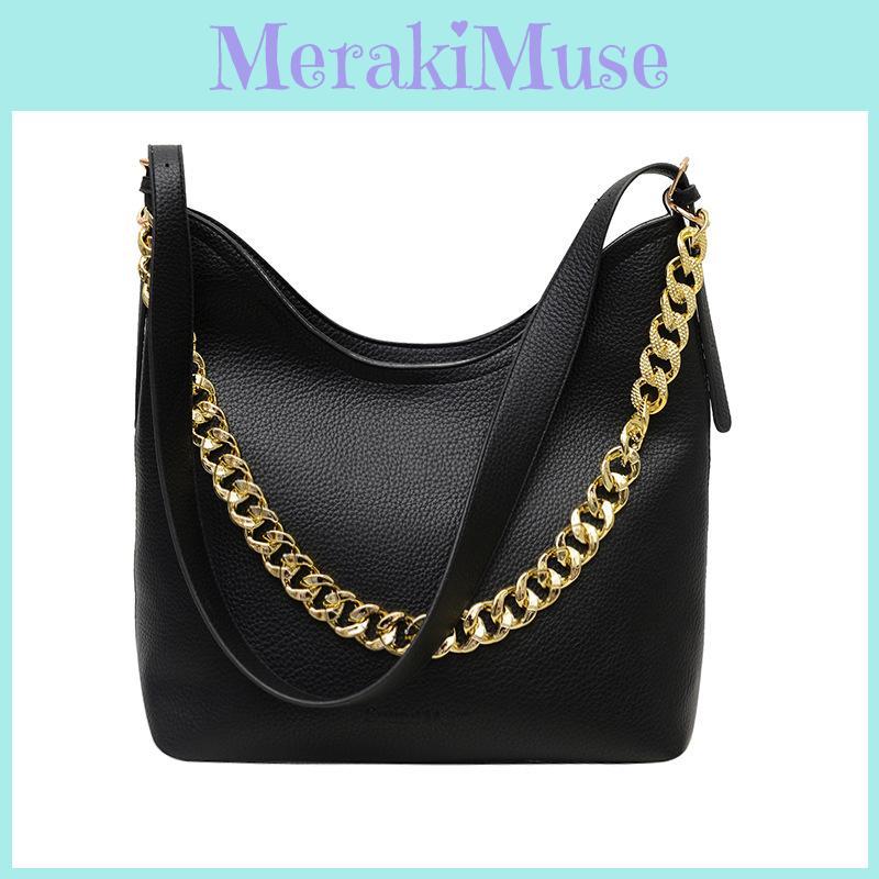 Casual Pu Mini Shoulder Bag For Women With Gold Chain Decoration For Daily Outings