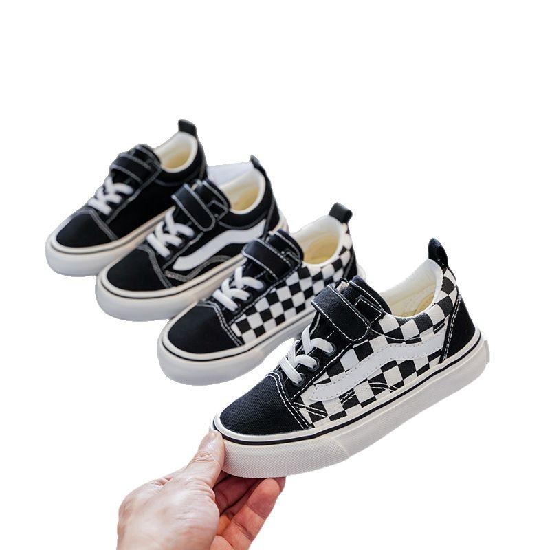 2025 spring and autumn new children's canvas shoes boys low-top casual board shoes girls cloth shoes baby casual shoes tide
