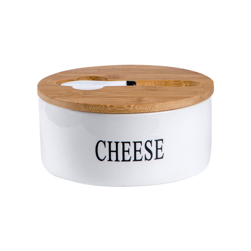 Ceramic Butter Dish With Lid Knife Butter Stick Holder Cheese Dessert Cake Tray Butter Stick Keeper Tray Home Container Butter Dish