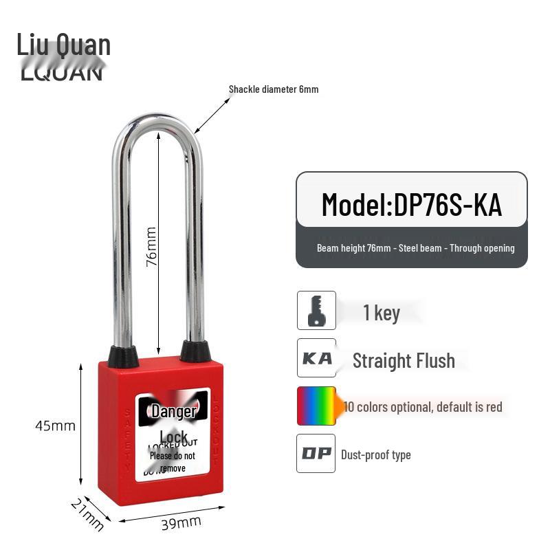 Liu Quan Industrial Dustproof Safety Padlock for Lockout/Tagout Energy Control