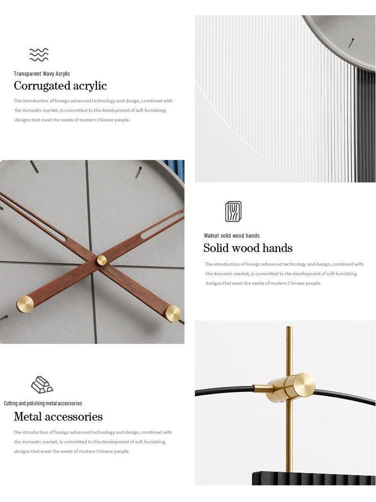 Wozoom Nordic Luxury Wall Clock - Modern Artistic Decor for Living Room