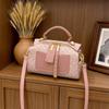 New Fashion Light Luxury Women's Handbags Contrasting Color Commuter Ladies Pillow Bag Casual Simple Shoulder Oblique Span Bags for Wife Birthday Gift