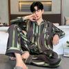 Autumn Cardigan Man Pajamas Cotton Fashion Sleepwear for Men Leisure Casual Nightwear Pijamas Set pyjama homme Dropship