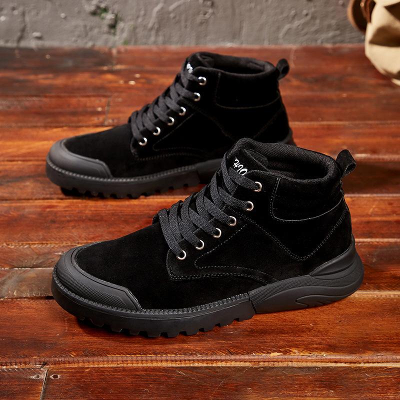 Autumn and Winter High-top Board Shoes Men's Non-slip Velvet Casual Sports Shoes Winter Men's Shoes Cold-proof Cotton Shoes