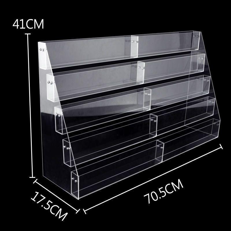 Transparenter Acryl-Displayständer für Bücher und Broschüren - Mehrstufiges Regal für Schreibwaren und Zeitungen