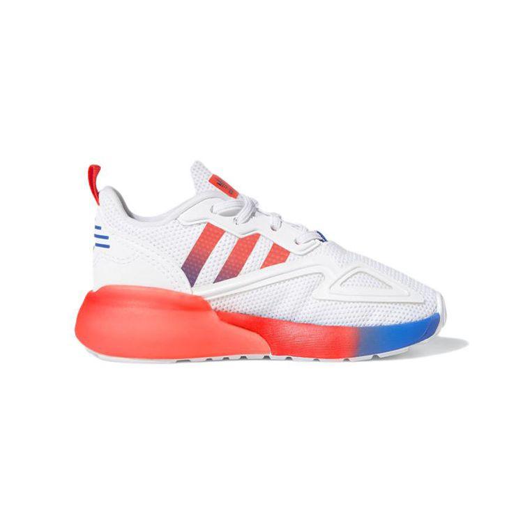 Adidas Originals ZX 2K Non-Slip Low-Top Walking Shoes Baby Shoes White Orange Blue FX9534