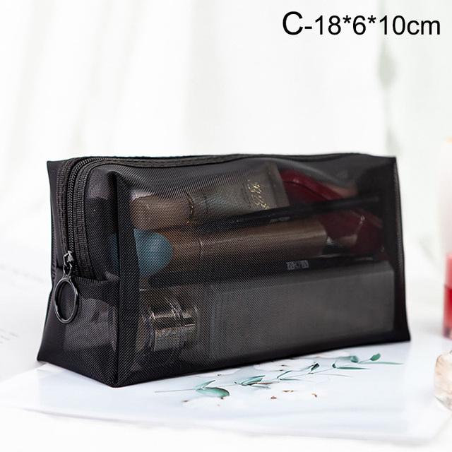 

1 шт., необходимая косметичка для женщин и мужчин, прозрачный дорожный органайзер, модные маленькие и большие черные косметички, косметичка