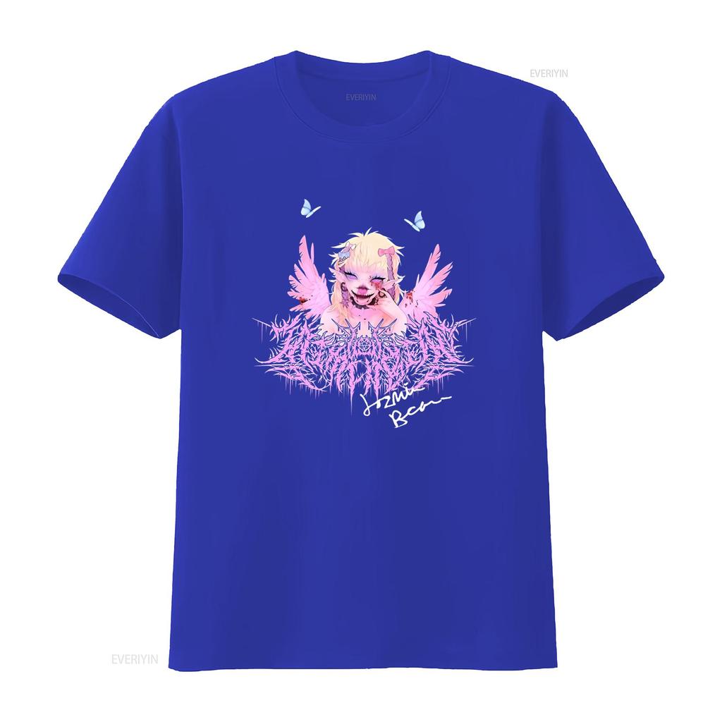 New Jazmin Bean Gothic Angel Wings Blood T Shirt Black Cotton Full Size S 3XL for Fans Vintage Washed Versatile Comfortable