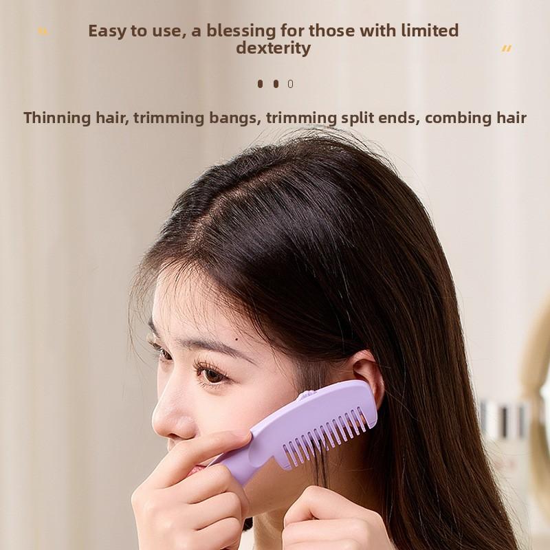 2 In 1 Hair Shaver Hair Comb Dual-purpose Haircut Thinning Hair Cutting Tool, Female Bangs Comb
