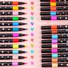12/24/36pcs Colors Flash Effect Marker Pens | Acrylic-based Ink, Medium Point, Suitable for Drawing, Coloring, Sketching, Crafts