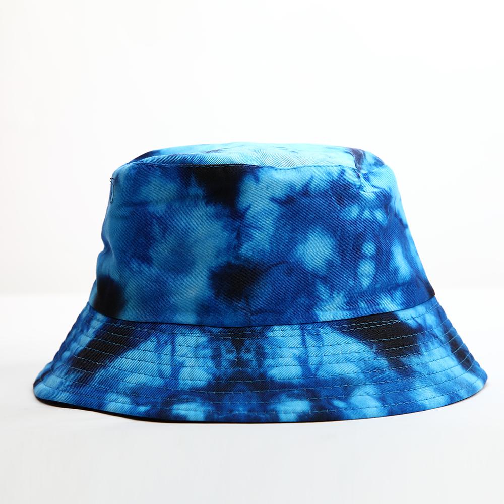 New Fashion Stylish Quality Cotton Material Tie Dye High Quality  Custom Bucket Hat павлин голубой