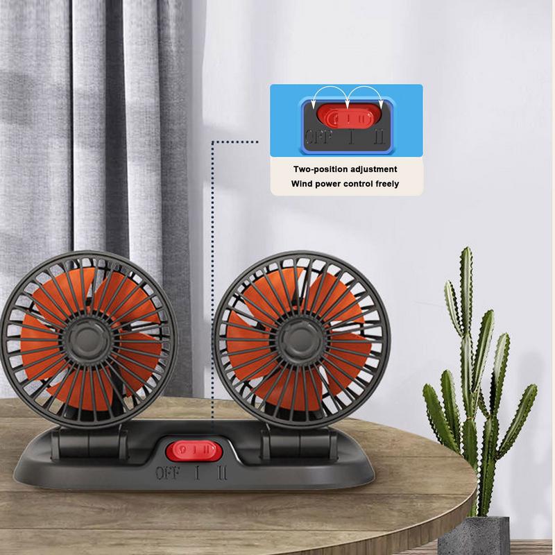 Вентилятор для автомобиля с двумя головками 12 В/24 В — фото 5