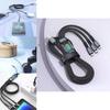 Transparent Fast Charging 3-in-1 Braided Cable With Led Indicator For Huawei Apple Android 100w