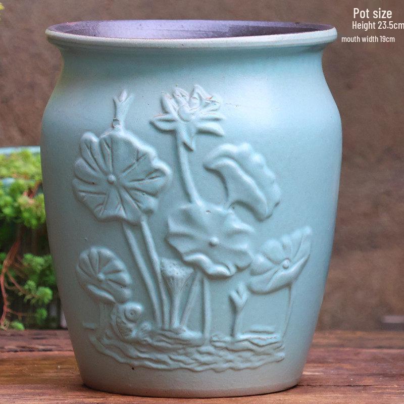 Sonderangebot: Retro Terrakotta Hoher Blumentopf für Sukkulenten oder Rettich