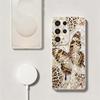 Luxury Butterfly Print Case For Samsung Galaxy S26 S25 Ultra S24 Plus S23 S22 Ultra Magnetic For Magsafe Liquid Silicone Cover