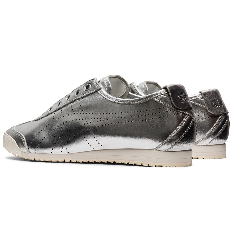 ONITSUKA TIGER Mexico 66 Sd Slip-On Comfortable Liquid Silver Non-Slip Wear-Resistant Low-Top Casual Shoes Unisex Sneaker 1183A603-020