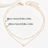 Jewelry Pearl Love Necklace Versatile Multi-layered Pendant Clavicle Chain Necklace Women's Retro Stacking Necklace