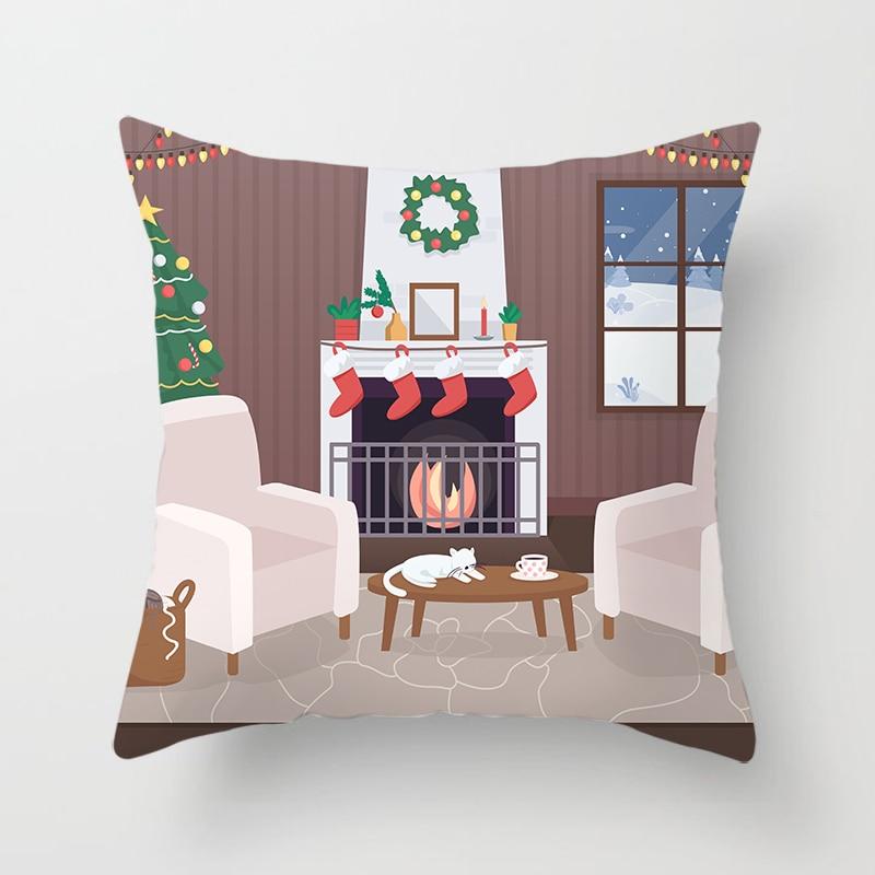 Winter Christmas Pillowcases Christmas Tree Pillowcases Sofa Home Decoration