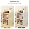 Transparent Cosmetics Storage Box Flat Cover Double Door Storage Box Storage Rack  Bedroom