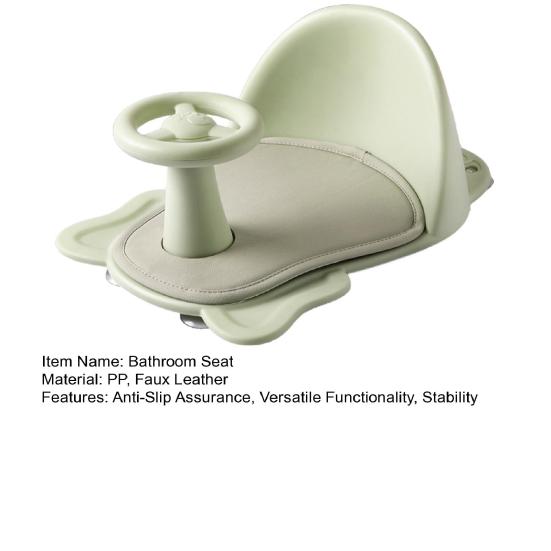 Baby Bath Seat Non-Slip Toddler Chair Adjustable Infant Shower Support Safe Bathroom Seating with Anti-Slip Design