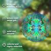 10 Zoll Hängender Windspinner mit 360-Grad-Haken für Balkon-Gartendekoration Frühling Sommer AußendekorationMetall-Windspiele für Heimdekoration