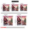 2pcs 2D Flat Printing Christmas Window Drapes Christmas Trees8 Versatile Fabric Without Electricity Festive Holiday Perfect for