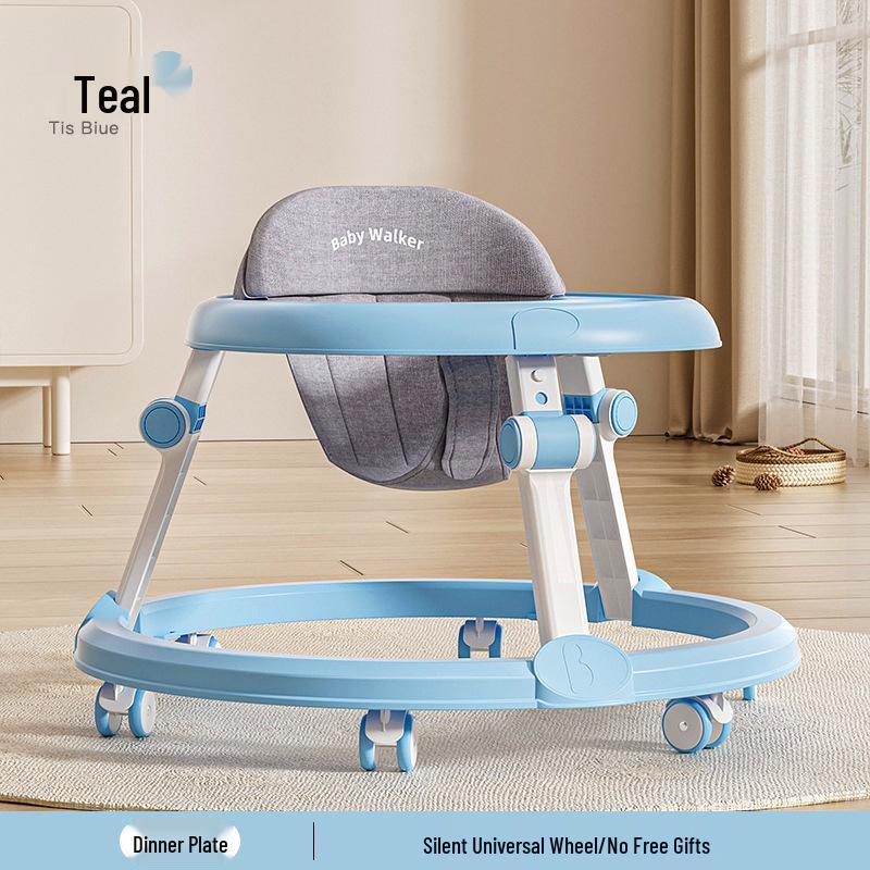 Multifunctional Baby Walker with Music, Lightweight & Foldable for 6-18 Months, Anti-Rollover Design