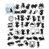 45 Pcs/Box Lovely Kitten Stickers Cats Theme Stickers Water Bottle Stickers Animals Decorative Stickers for Journaling
