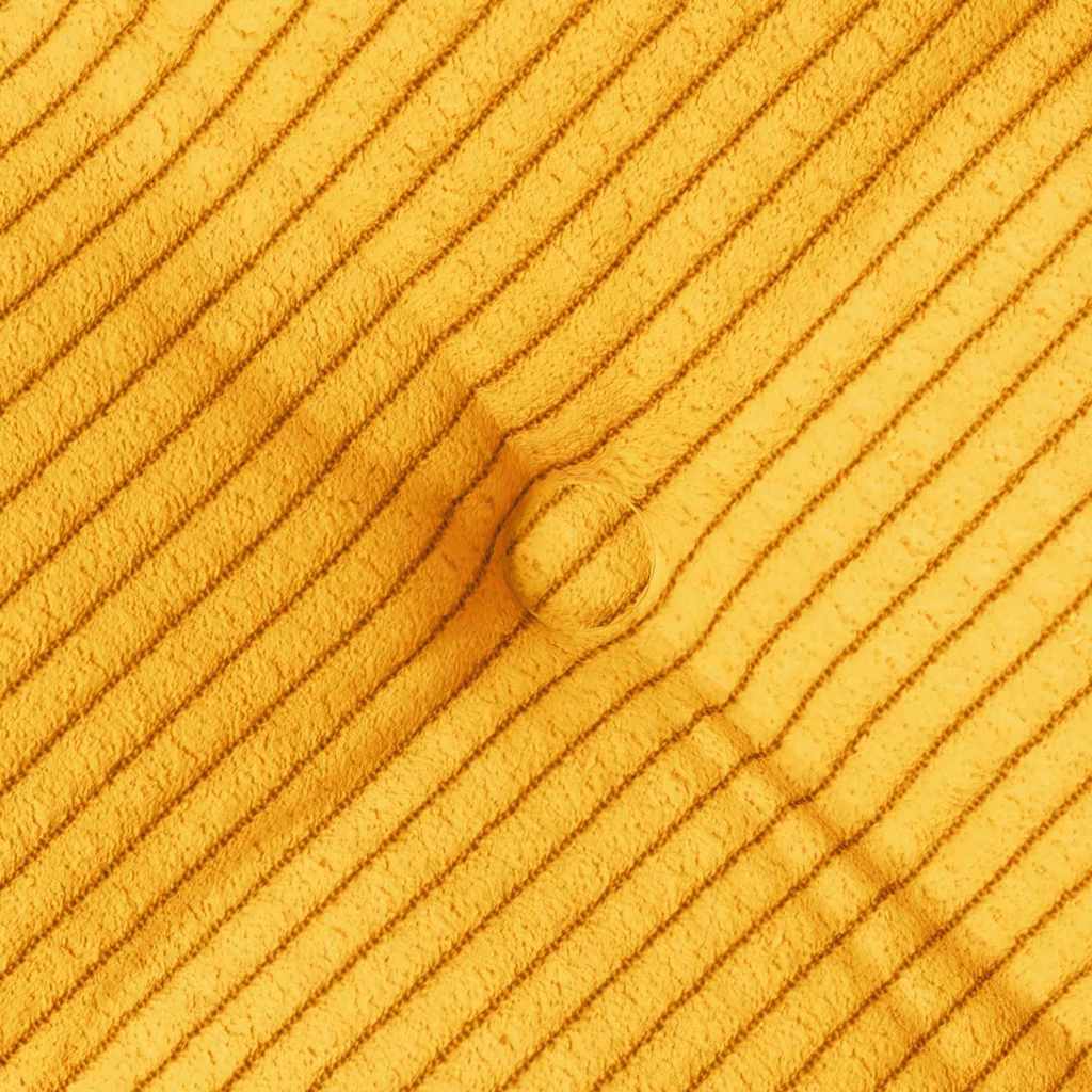 Seat Cushion Set 4 Pcs Light Yellow 40 X 40 X 6 Cm Cord Fabric