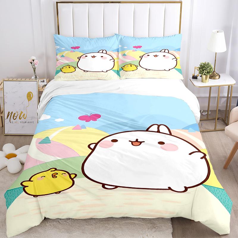 3pcs Cute Cartoon Animal Print Bedding Set-Perfect for Home Decor, Festive Gifts, and Daily Use!1202224a