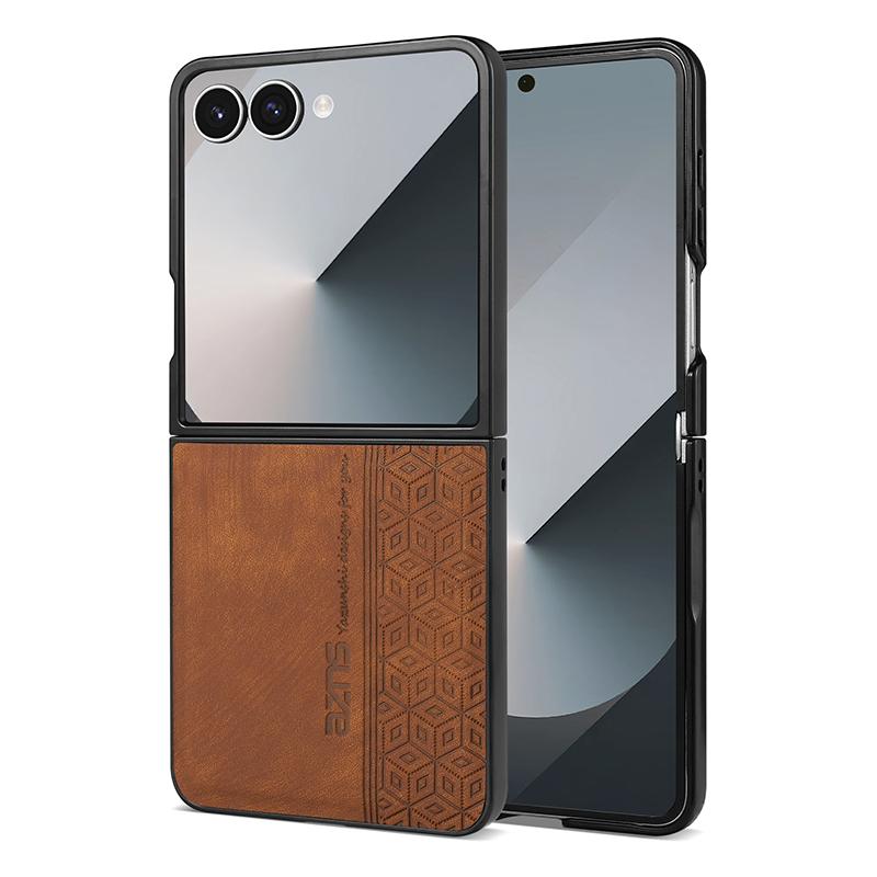 For Samsung Galaxy Z Flip 7 Case Soft PU Leather Skin Protective Back Cover Phone Case For Samsung Z Flip 7 FE 6 5 4 3 Shell