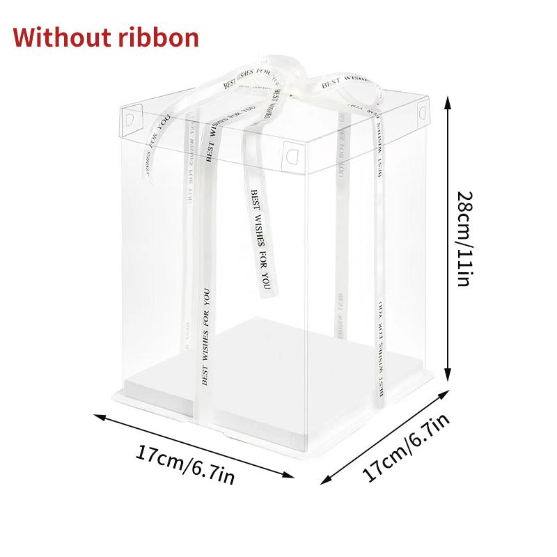 Transparent Cake Box Clear Gift Packaging Boxes Birthday Party Cake Packing Candy Storage Containers  Anniversary Party Decor